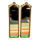 Paire de miroirs dorés, 97x28 cm
