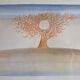 Vintage reproduction after “The Thinking Tree” by Folon, framed, 1974, 42 cm x 31 cm