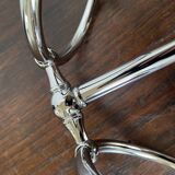 Chrome countertop towel rack