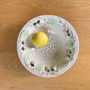 Salad bowl fruit drainer frieze strawberry slurry