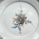 Antique French Earthenware Plate 18th Century NEVERS Floral Pattern