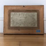 Peinture à l'huile vintage originale de paysage de cottage : Art de la nature encadré