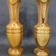 Pair of large Czechoslovakian wooden vases, mixed woods, 1960s
