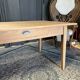 Large vintage table in restored solid elm.