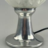 60s 70s table lamp bedside lamp chrome Doria glass space age design