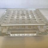 Lucite and Swiss glass flower vase