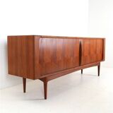 Bernhard Pedersen & Søn teak sideboard with tambour doors / Danish Mid-Century Modern design / 1960s