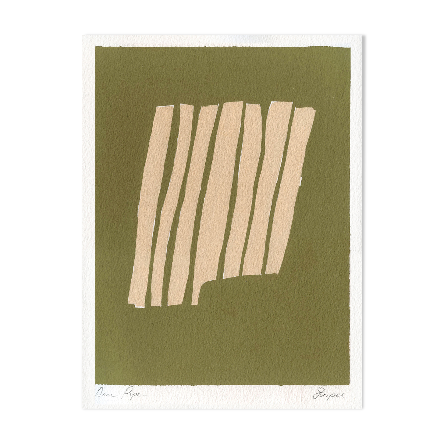 Original gouache painting "Stripes"