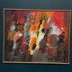 Original Swedish Oil on Panel – “Composition” by Kulo Green (1913–1972) – Signed – Vintage & Framed