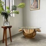 Vivai del sud “flower” rattan coffee table
