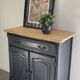 Old buffet of charm black patina and wood