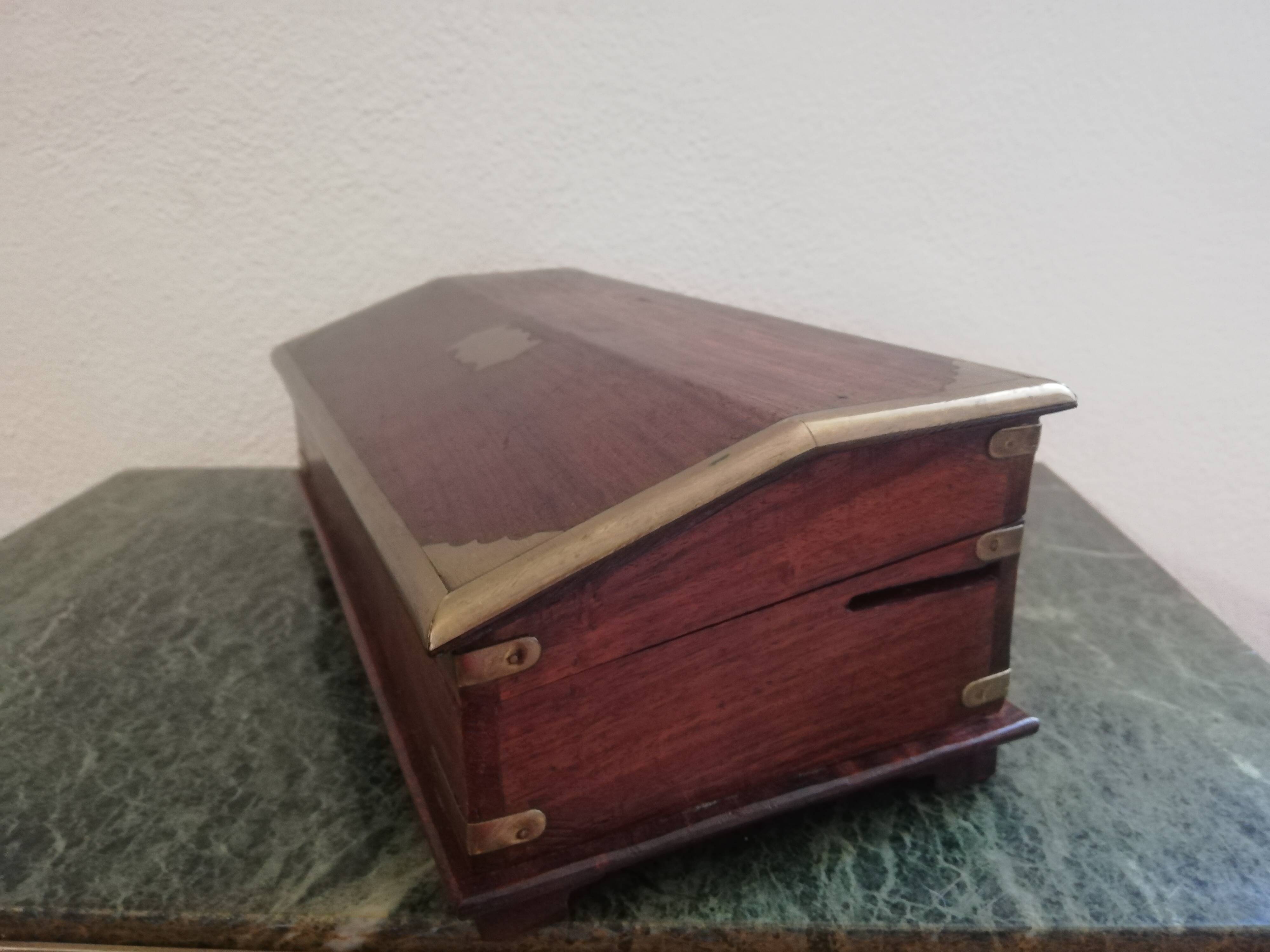 Mahogany travel writing case