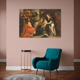 Tableau religieux Adoration des Mages du XVIIIe siècle