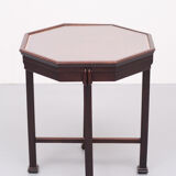 Dutch art deco octagonal mahogany side table 1925