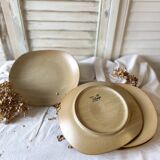Set of 4 village stoneware plates