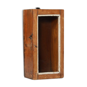 vitrine murale petite ancienne boite a horloge patine d'origine inde