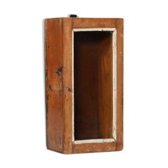 Vitrine murale petite ancienne boite a horloge patine d'origine inde