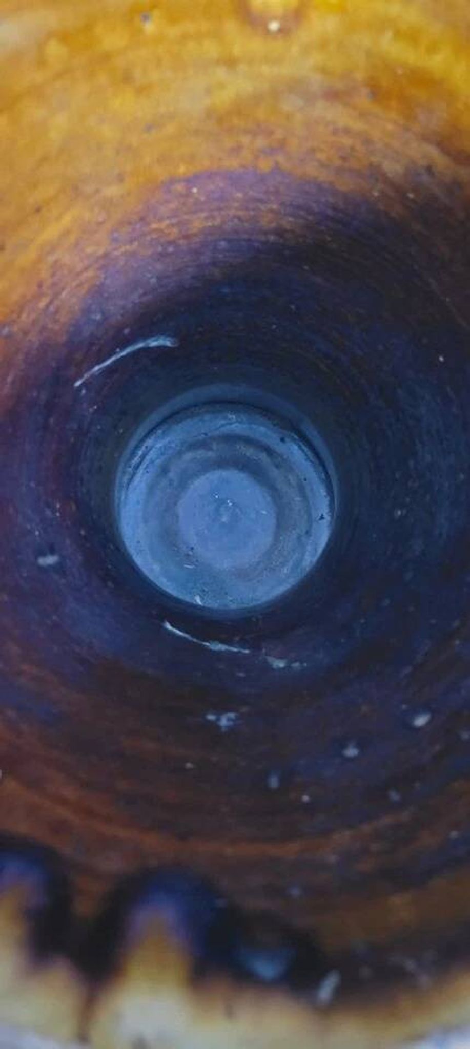 Céramique de Puisaye : Georges Robin / vase brutaliste diablo 1950