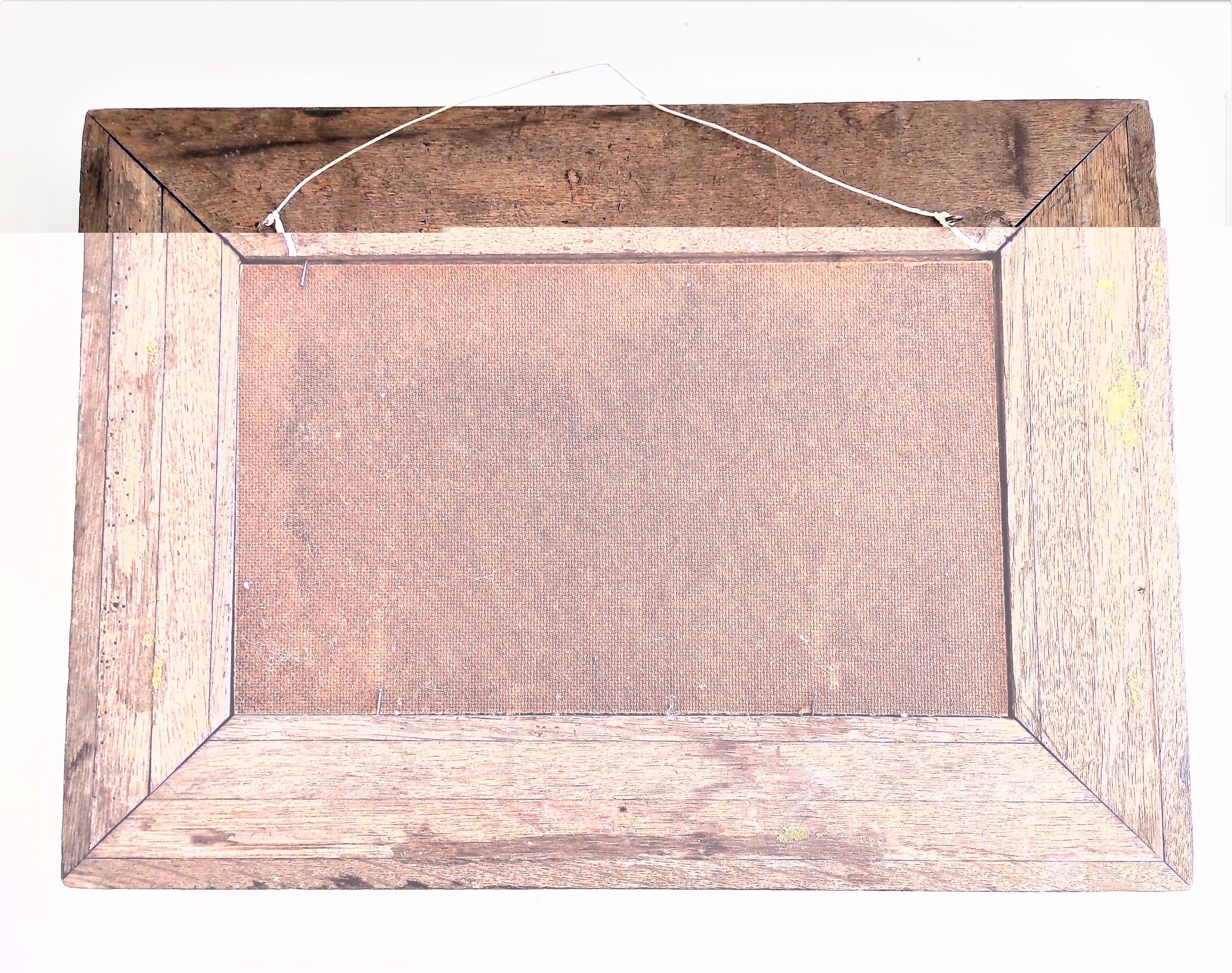 Framed painting painted on unsigned Iborel