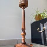 Vintage carved wooden pedestal ashtray