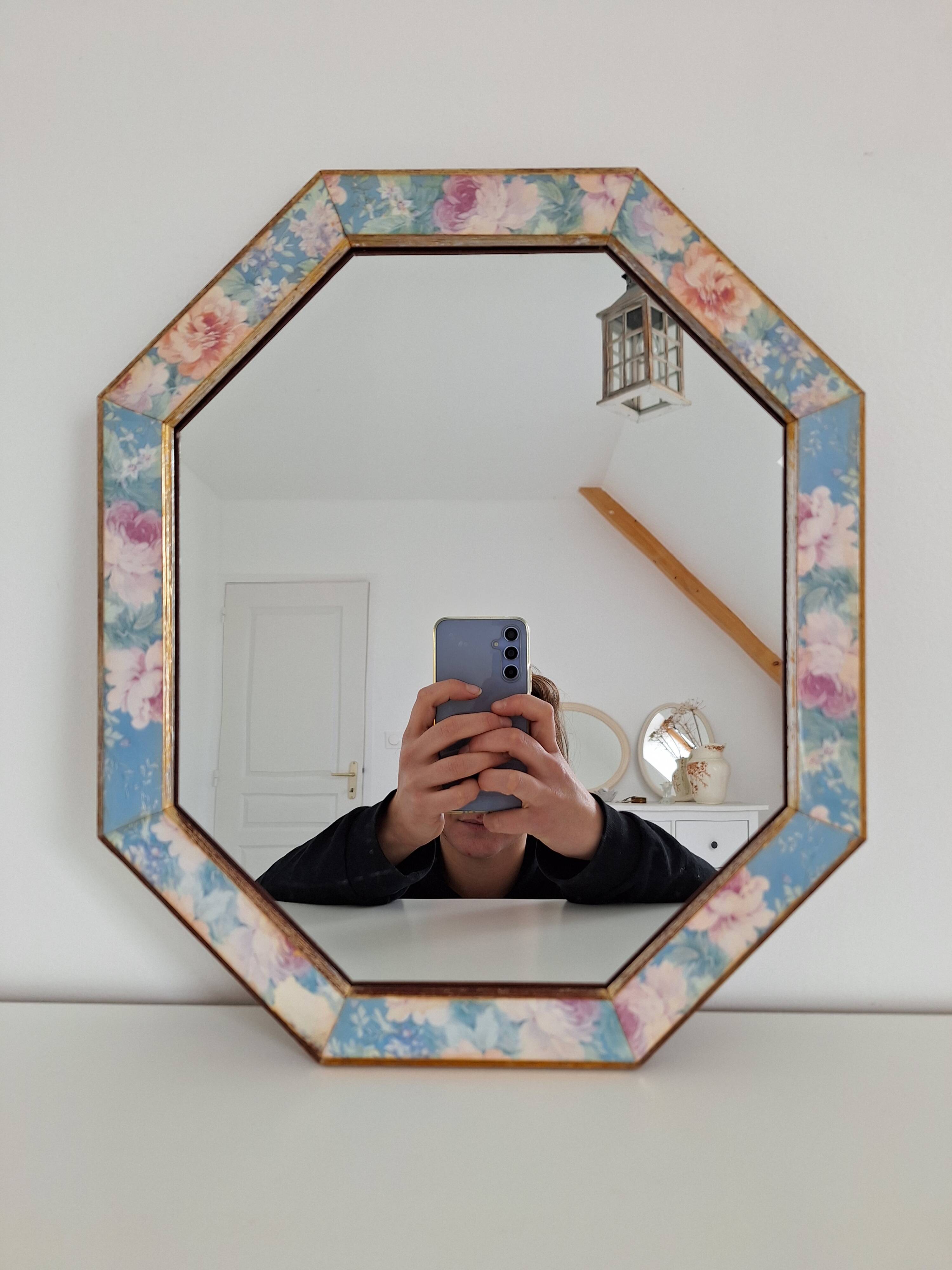 Vintage octagon mirror