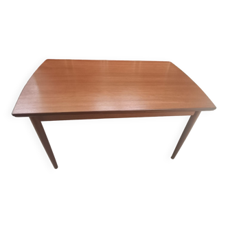 Teak dining table, Scandinavian style, 2 extensions, 10 place settings