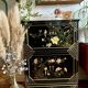 Chinese secretarial cabinet lacquered black Asian