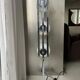 Vintage Italian Floor Lamp in Chromed Metal and Glass with Three Faded Shades