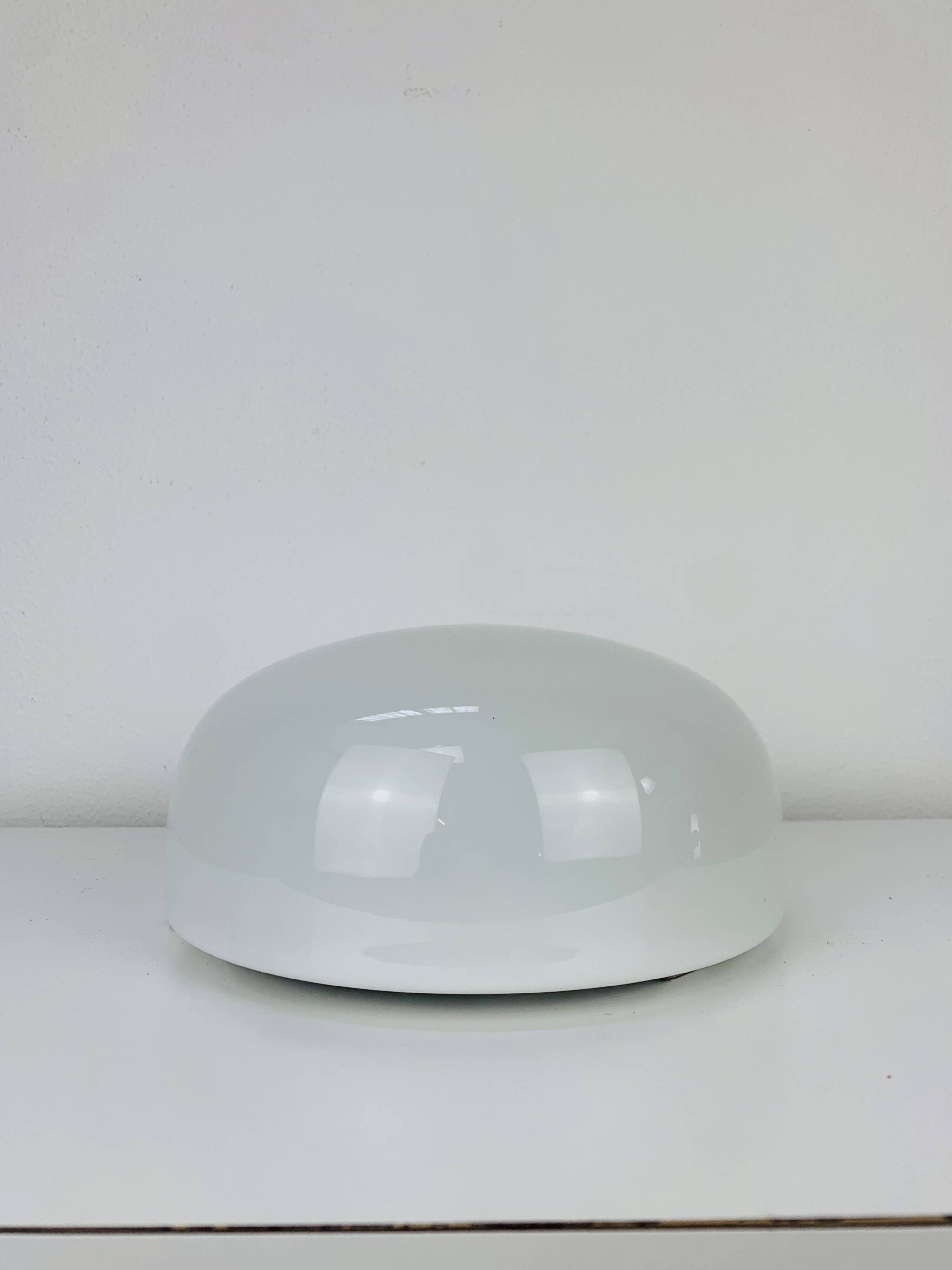 Vintage half-sphere opaline wall lamp