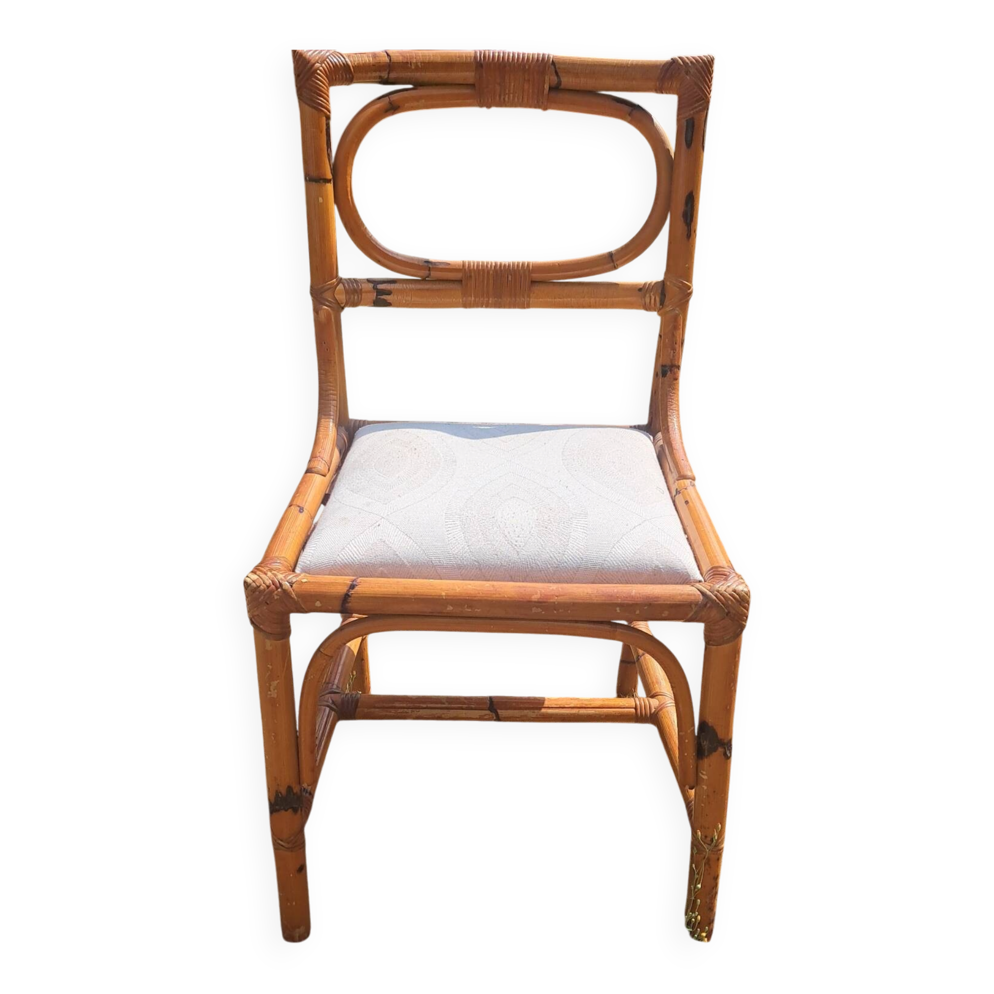 Renovated vintage rattan chair