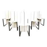 Chaises de salle à manger postmodernes, ensemble de 6 - années 1980