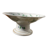 Compotier en porcelaine de Nyon blanc fleurs doré