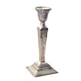 Pair of silver-plated candlesticks – Louis XVI decor – 19th century England