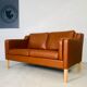 Sofa in cognac leather 1960
