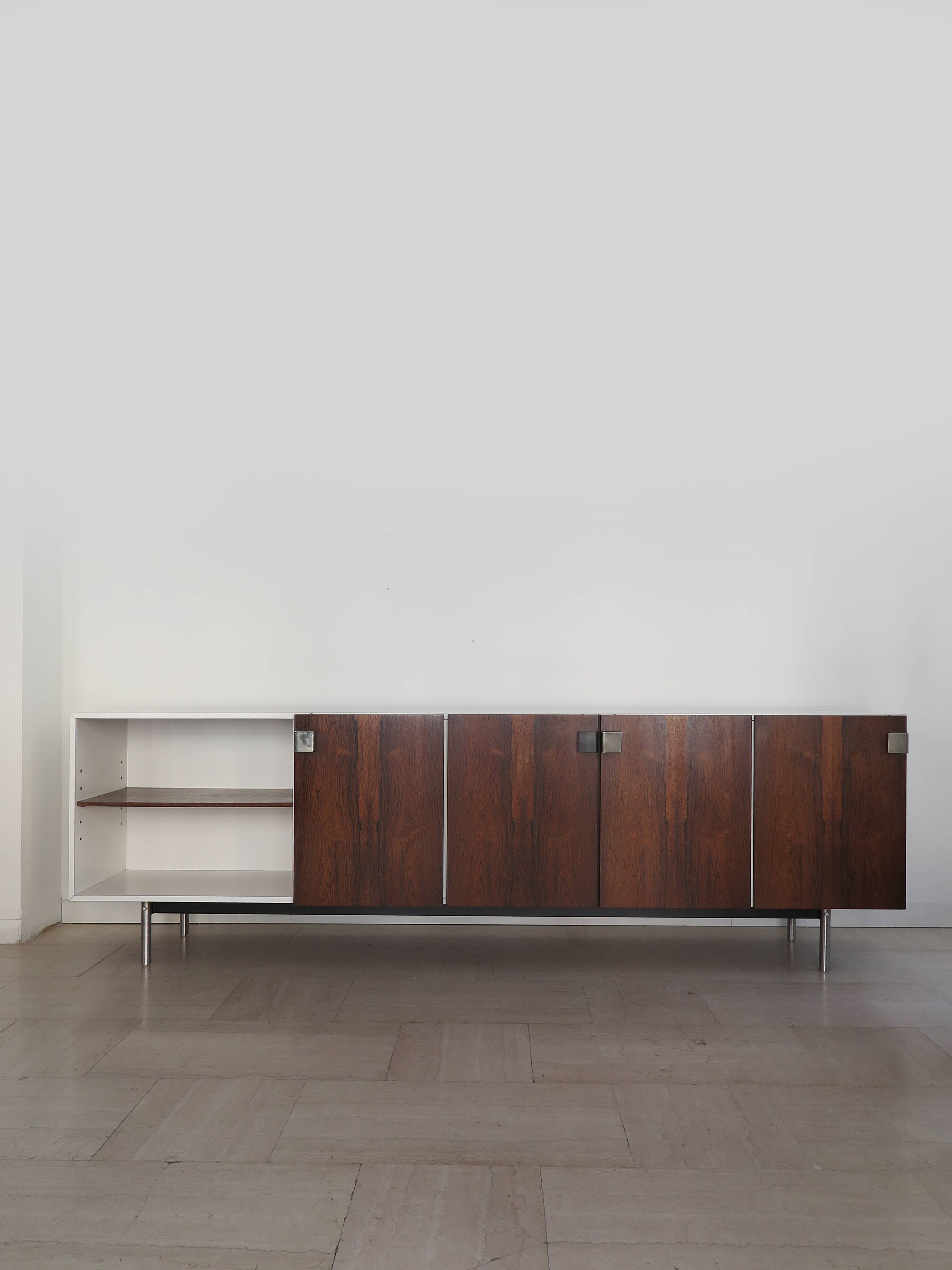 Formica rosewood midcentury sideboard, Italy 1960s
