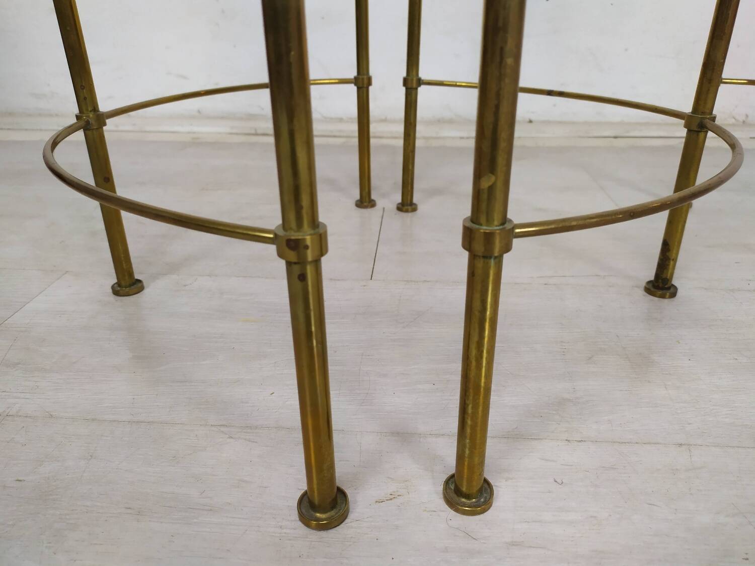 Golden brass coffee tables