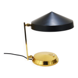 Mid-century table or desk lamp in black brass, Austria, 1960s.