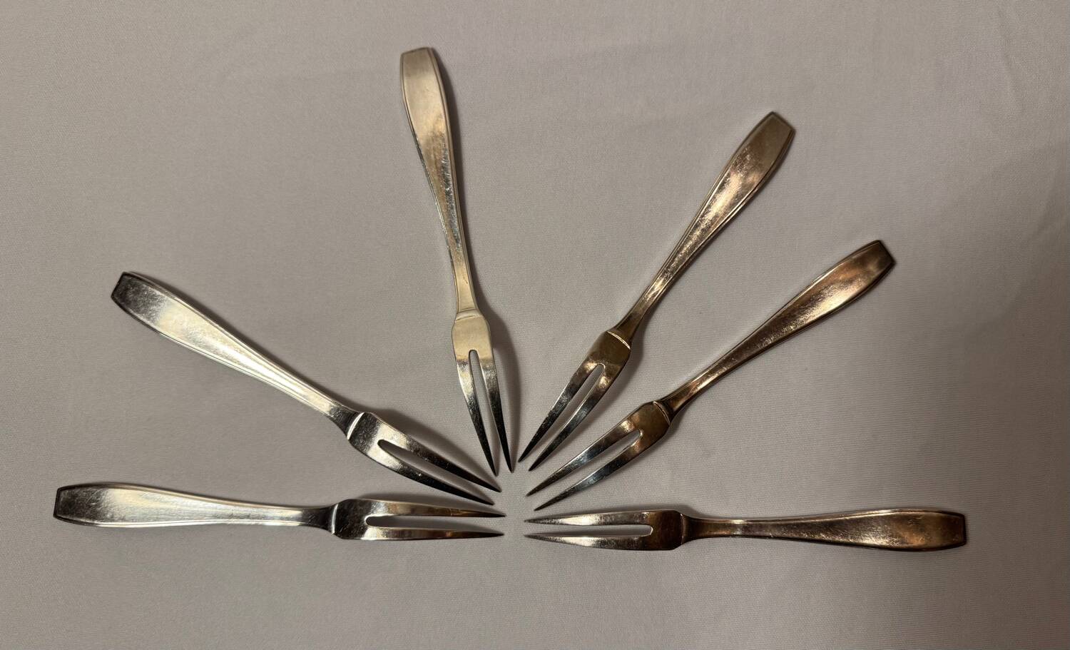 6 Cristofle snail forks