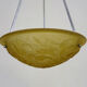 Old chandelier, suspension basin art deco 1 fire, in yellow glass paste