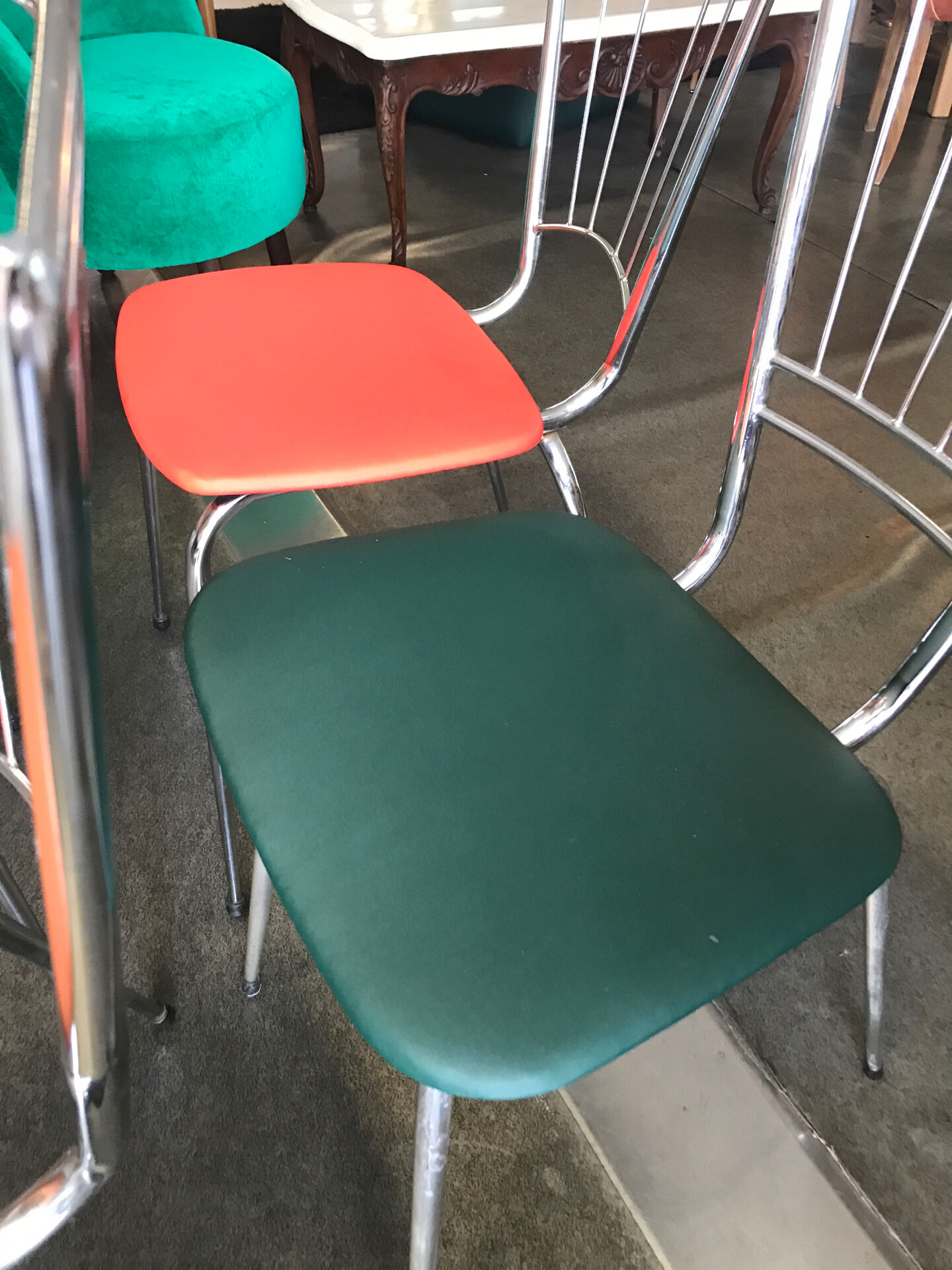 Vintage metal chair from the 80s