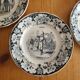 5 talking plates Choisy Le Roi XIXth series "Chinoiseries"