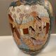 Ancient Chinese vase decorated with gold leaf very beautiful work