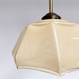 Curved glass Art Deco ceiling lamp, 1930s