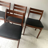 Ensemble de 4 chaises de salle à manger du milieu du siècle des années 1960