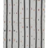 Vintage undyed wool goat hair turkish kilim rug 5' x 6'11''