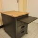 Meuble bois metal 3 tiroirs et tablette