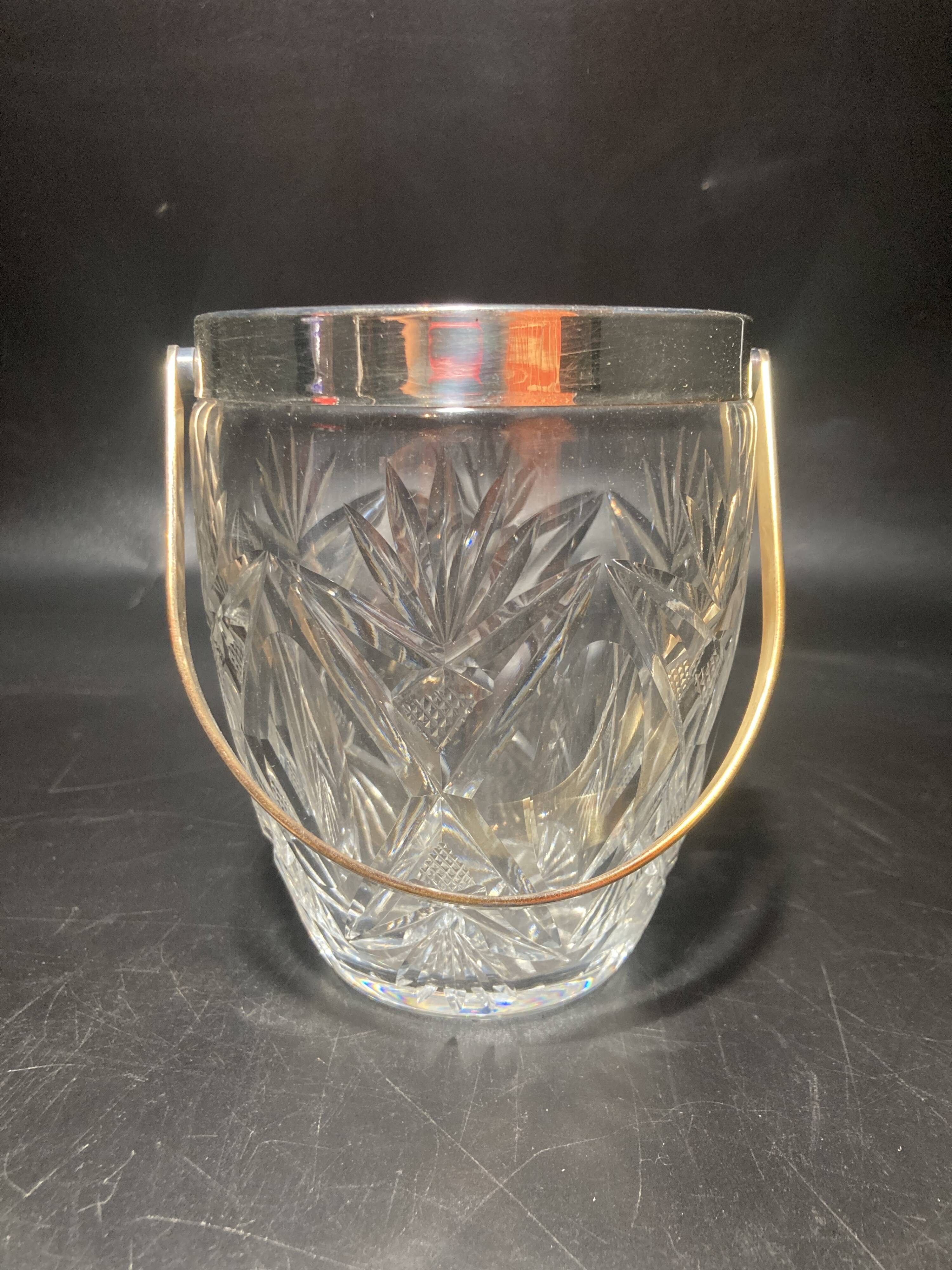 Glass champagne bucket