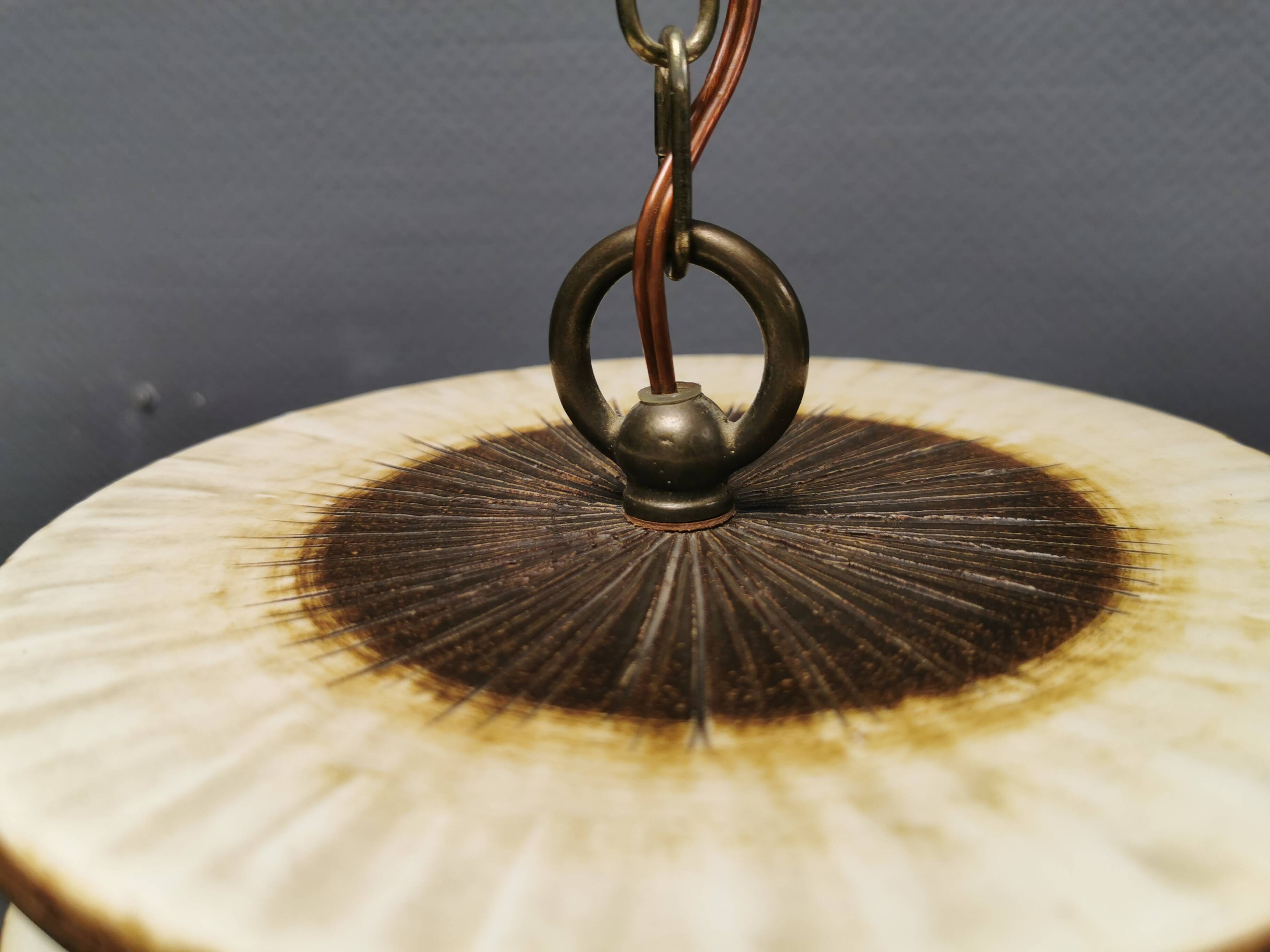 Large and beautiful hanging lamp in ceramic. Danish from the 70s, in super nice condition.