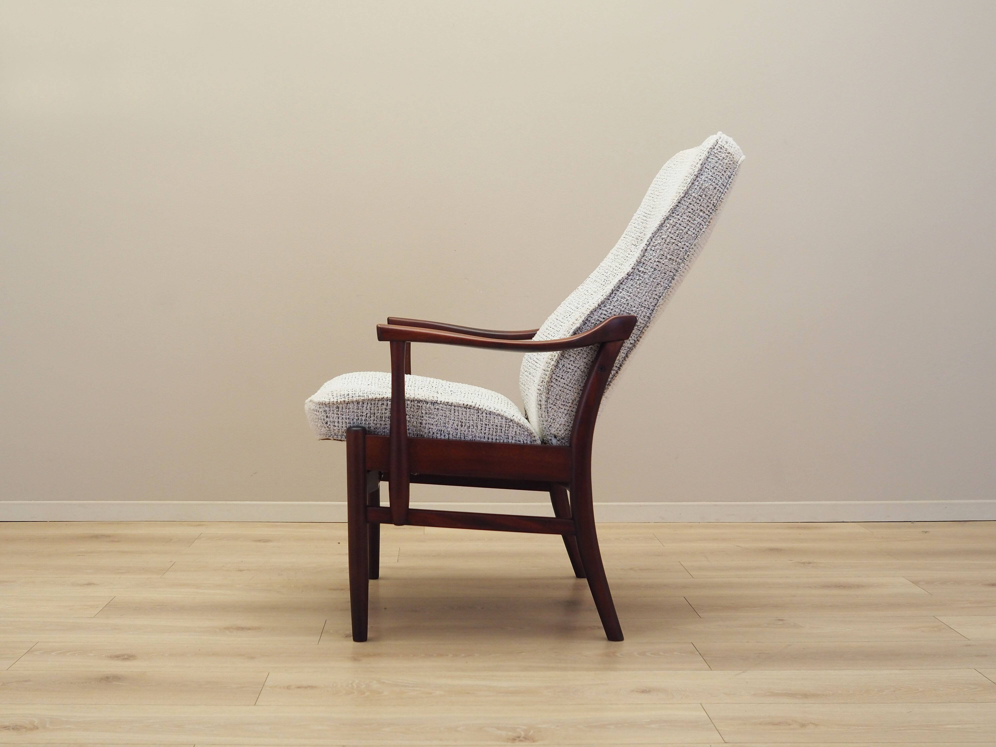 Fauteuil en hêtre, design danois, années 1970, fabrication : Farstrup Møbler