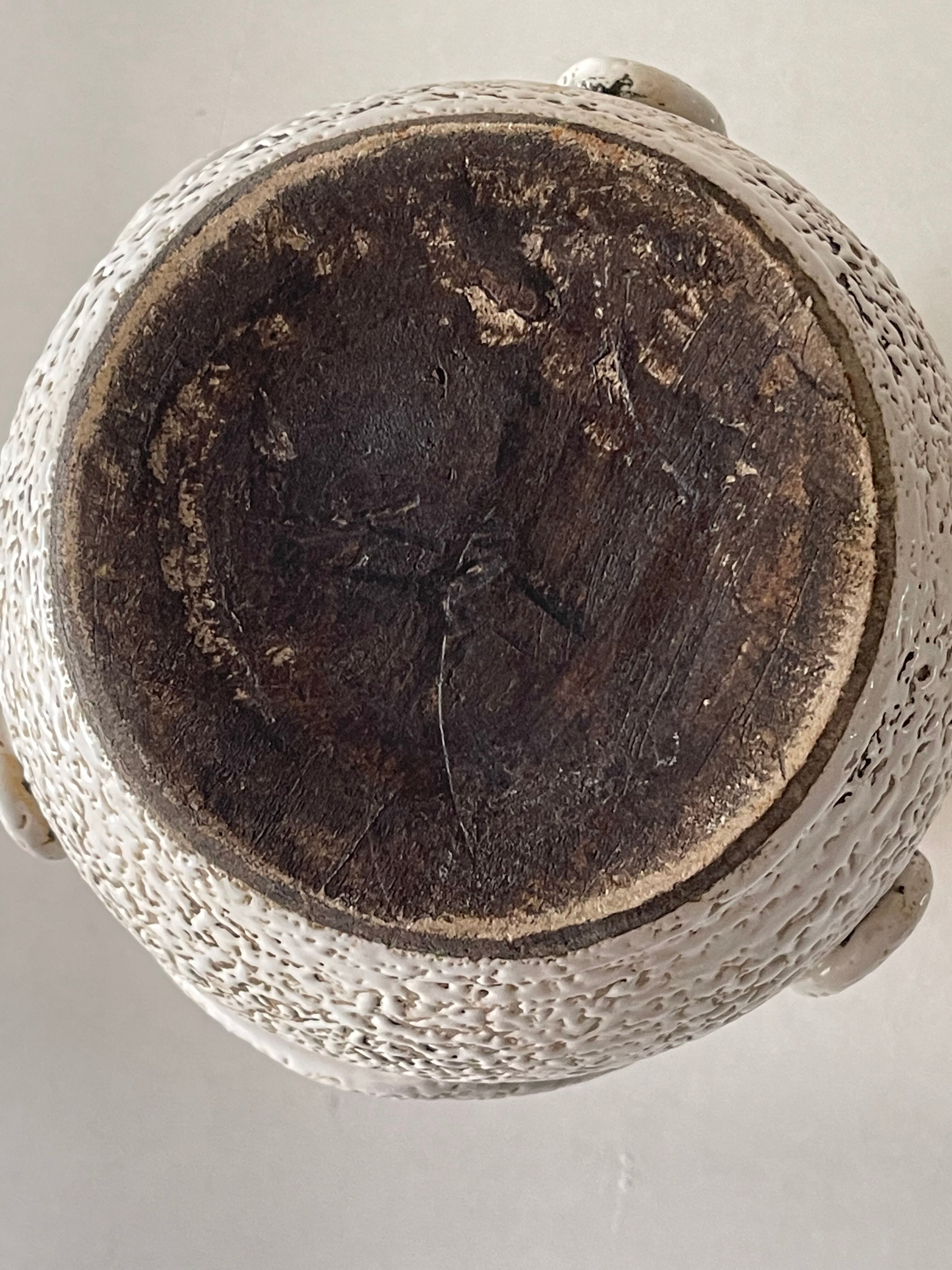 Art Deco crisp earthenware vase, Primavera, Cab, Besnard